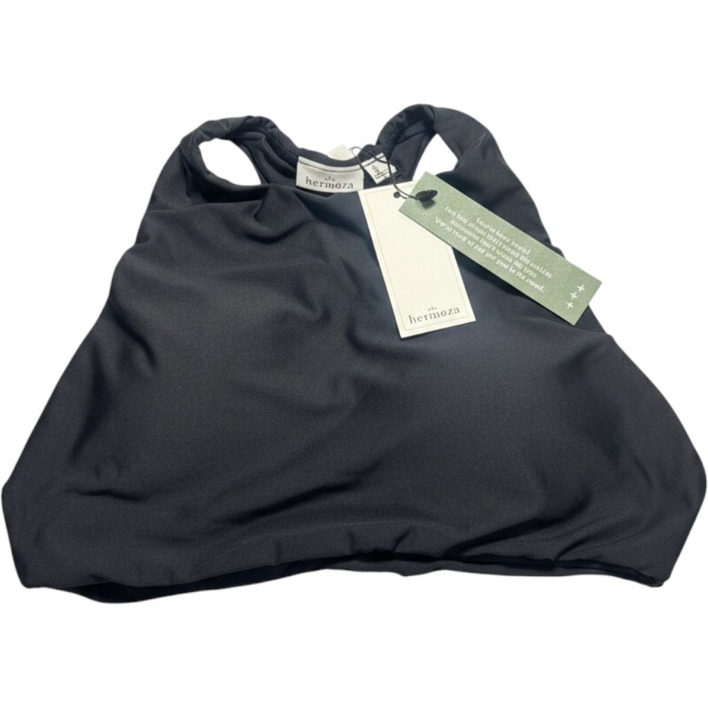Hermoza Felicity Black High Neck Bikini Top NWT Size 2